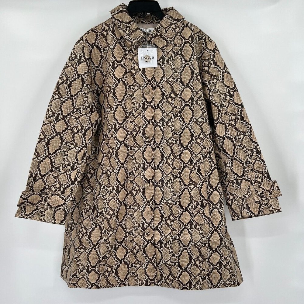 Edited Women's Olga Coat Faux Snake Skin Print Mid-Length sz 38 / US sz 8 or M